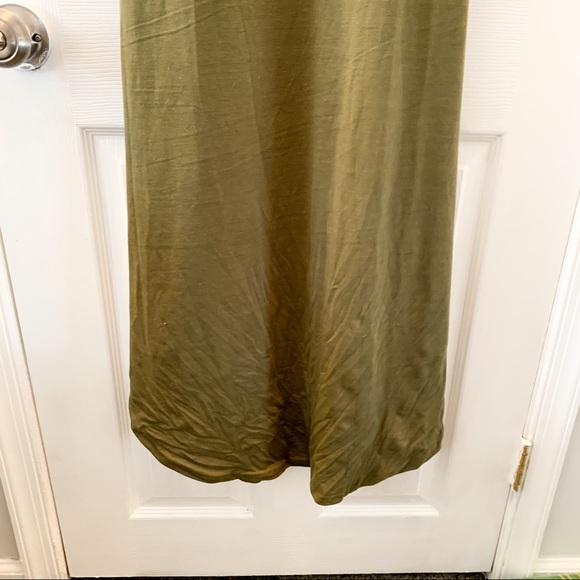 Olive Green Maxi Dress - Picture 3 of 4
